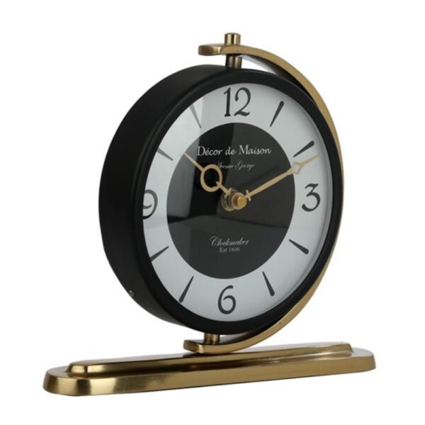 Aluminum Aleksi Table Clock in Gold - Image 3