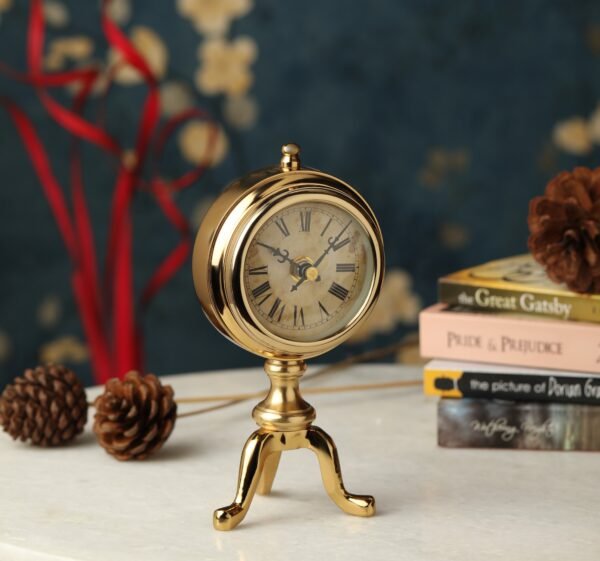 Aluminum Chrono Full Gold Clock