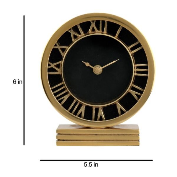 The Aluminum Gold Timepiece Clock - Image 2