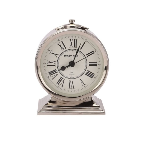 Erzo Alarm Silver Table Clock - Image 2